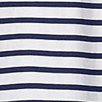 white/deep sea stripe