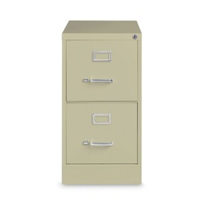 Alera Two-Drawer Economy Vertical File, Letter-Size File Drawers, 15" x 26.5" x 28.37", Putty - 1 of 1