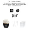 Big Dot of Happiness Graduation Cheers - Cupcake Decoration - 2026 Graduation Party Cupcake Wrappers and Treat Picks Kit - Set of 24 - 4 of 4