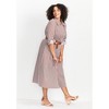 Avenue Women's Plus Size Leona Stripe Shirtdress With Belt - 4 of 4