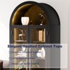 GlasFlength Decorative Storage Cabinets ,Wood Versatile Cupboard with Door and Adjustable Shelves for Kitchen, Bathroom, Black, 36"*18.1"*74.8" - 4 of 4