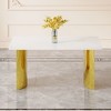 NicBex Dining Room Table for 6 Modern Dining Table Counter Height Table with Curved Base and Imitation Marble for Kitchen - 3 of 4