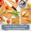 3-Piece Bamboo Cutting Board Set – Reversible Kitchen Boards for Chopping, Cheese & Serving - 3 of 4