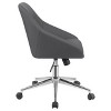 Sapphtopaz Modern Office Chair with Wheels, Ergonomic Adjustable Desk Chair with Metal Base and Upholstered, Swivel Vanity Chair for Office - 3 of 4