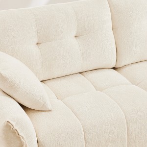Racxily Chenille Sofa - Armless Seat & Ottoman - Exquisite Stylish Design, Superior Comfort for Living Room - 1 of 4