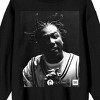 Rock The Bells Ol' Dirty Bastard Black & White Photo Crew Neck Long Sleeve Adult Black Sweatshirt - 2 of 3