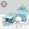 Big Dot of Happiness Narwhal Girl - Treat Box Party Favors - Under The Sea Baby Shower or Birthday Party Goodie Gable Boxes - Set of 12 - 3 of 4