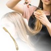Unique Bargains Durable straight shave for Hair Styling Gold Tone 1 Pc - 2 of 4