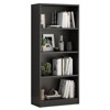 Sevobal Decorarive Bookshelf Bookcase Freestanding 4 Shelf Wood Bookshelf Adjustable Shelves for Home Office,4 Layer, Black, 24.4"*11.6"*55.9" - 3 of 4