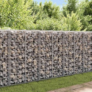 vidaXL Gabion Wall with Covers Galvanized Steel 118.1"x11.8"x19.7" - 1 of 4
