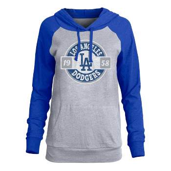 MLB Los Angeles Dodgers Women's Lightweight Bi-Blend Hooded T-Shirt