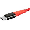 Monoprice Nylon Braided USB C to USB A 2.0 Cable - 6 Feet - Red | Type C, Durable, Fast Charge for Samsung Galaxy S10/ Note 8, LG V20 and - AtlasFlex - 3 of 4