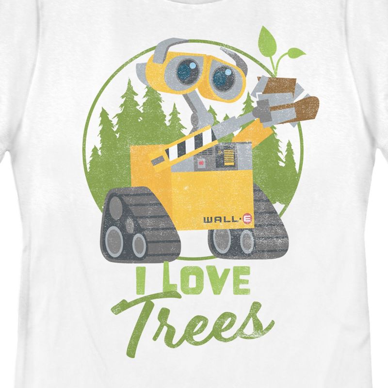 Women's Wall-E I Love Trees T-Shirt, 2 of 5