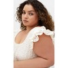 Women's Plus Size Sweet Broderie Midi Dress - ivory | CITY CHIC - 3 of 4