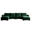 157.5" Corduroy Cloud U-Shaped Modular Sectional Sofa with Deep Seat & 2 Storage Ottomans - 3 of 4