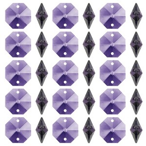 Unique Bargains Hanging Ornament DIY Craft Prisms 2 Holes Octagon Suncatchers 0.55" 100 Pcs - 1 of 4
