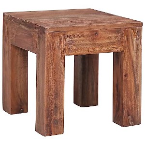vidaXL Reclaimed Wood Coffee Table - Solid, Rustic, Handmade Square Side Table - 1 of 4