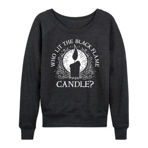 Women's - Hocus Pocus - Who Lit The Black Flame Candle Lightweight French Terry Slouchy - 1 of 4