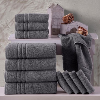Hawmam Yellow Turkish Cotton 4-Piece Bath Towel Set