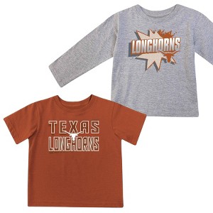 NCAA Texas Longhorns Toddler Boys' 2pk T-Shirt - 1 of 3