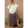 PinkBlush Brown Floral Chiffon Lace Trim Back Tie Maternity Maxi Dress - 2 of 4