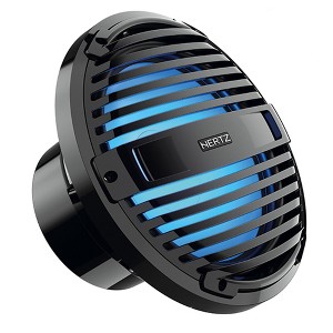 Hertz HMS 10 B4-LD-C - 10" 4-Ohm Marine Subwoofer with RGB LEDs, Black Classic Marine Grille - 1 of 3