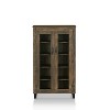 Polmont 5 Shelf Shoe Cabinet Reclaimed Oak - miBasics: Industrial Design, Metal Mesh Doors, 15-Pair Storage - 3 of 4
