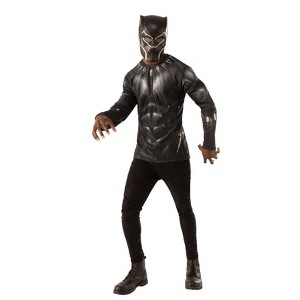 Halloween Adult Avengers Black Panther Halloween Costume Top One Size, Men
