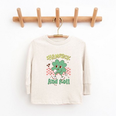 The Juniper Shop Shamrock And Roll Toddler Long Sleeve Tee