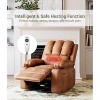 Power Recliner with Massage, Heat & Smooth Swivel, Wide Faux Leather Rocking Chair with Cup Holder for Living Room - 3 of 4