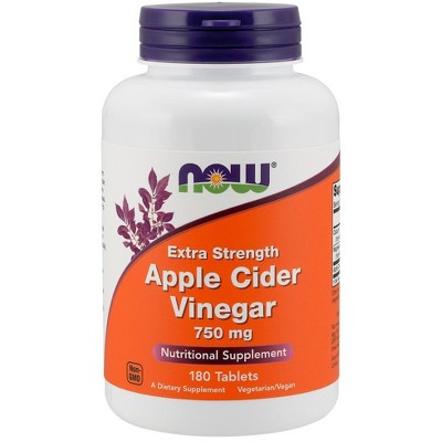 Extra Strength Apple Cider Vinegar 750 mg by Now Foods  -  180 Tablet