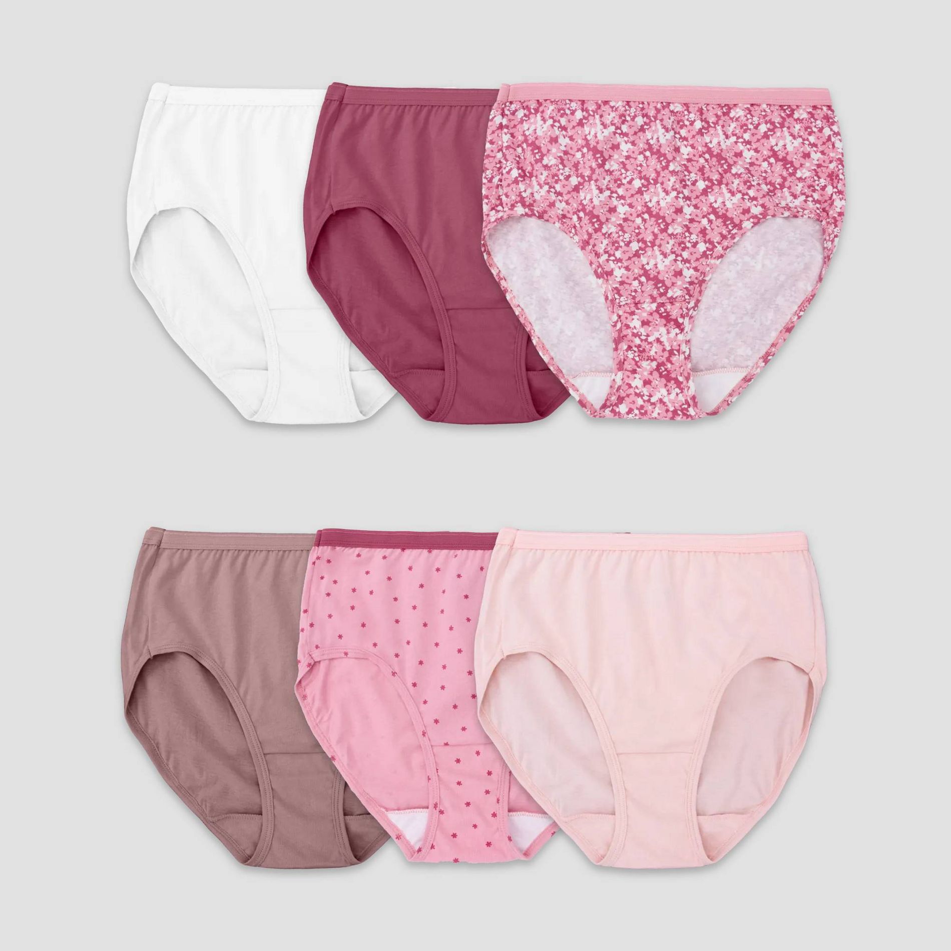 Fruit of the Loom Women's 6pk Cotton Brief Underwear - Colors May Vary 6