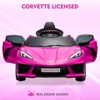 Kids Ride on Car, Licensed Corvette Battery Powered Car, 12V Toddles Electric Sports Car Toy with Remote Control - 4 of 4
