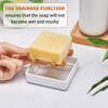 Aoibox Bamboo Soap Dish with Detachable Holder for Bathroom Sink, Shower, Kitchen - Ventilated Wooden Soap Tray, Right Angle White Design - 4 of 4