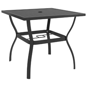 vidaXL Garden Table Anthracite Powder-coated steel 32.1x32.1x28.3 in - 1 of 4