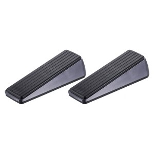 Unique Bargains Anti-Slip Design Zinc Alloy PVC Elastic Door Stopper 2 Pcs - 1 of 4