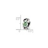 Black Bow Jewelry Sterling Silver August Crystal Birthstone, 3-Stone Bead Charm - 2 of 3