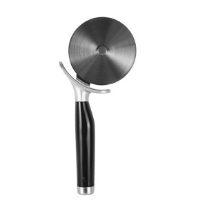 KitchenAid Stainless Steel Pizza Wheel: Black Pizza Slicer with Finger Safety Guard, Dishwasher-Safe, 9" Height - 1 of 3