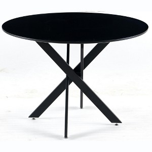Vynxaria 42.1-Inch Black End Table - Mid-Century Dining & Multi-Functional Coffee Table - 1 of 4