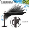 Pellebant 11 x 11 FT Outdoor Patio Cantilever Umbrella with Crank and 360 Degrees Rotation - 4 of 4