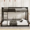 NicBex Modern Metal Frame Twin/Full XL over Queen Floor Bunk Bed with Ladder & Guardrails,Simple Bed Frame for Bedroom,Kids Room - 2 of 4