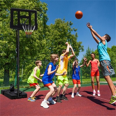 YONWAY Teenagers Portable Basketball Hoop Height Adjustable basketball hoop stand 7.5ft - 10ft with 44 Inch Backboard and Wheels for Adults Teens