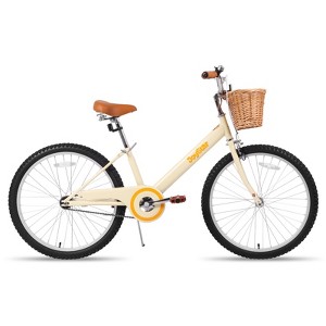 JOYSTAR Vintage Kids Bike with Training Wheels & Basket - 1 of 4