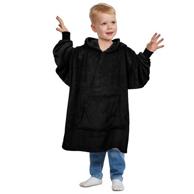 Catalonia Blanket Hoodie Sweatshirt for Kid, Fleece Snuggy Soft Wearable Blanket Pullover 4-12 Years Boy Girl Cozy Warm Gift