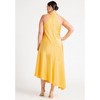 ELOQUII Women's Plus Size Twisted Neck Satin Maxi Dress - 4 of 4