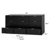 YONWAY 6-Drawer Dresser Bedroom Storage Organizer Furniture, Wide Chest of Drawer with Gold Handle for Closet,Hallway - 4 of 4
