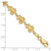 Black Bow Jewelry 14k Yellow Gold Swimming Sea Turtle Bracelet - 7.25 Inch - 4 of 4