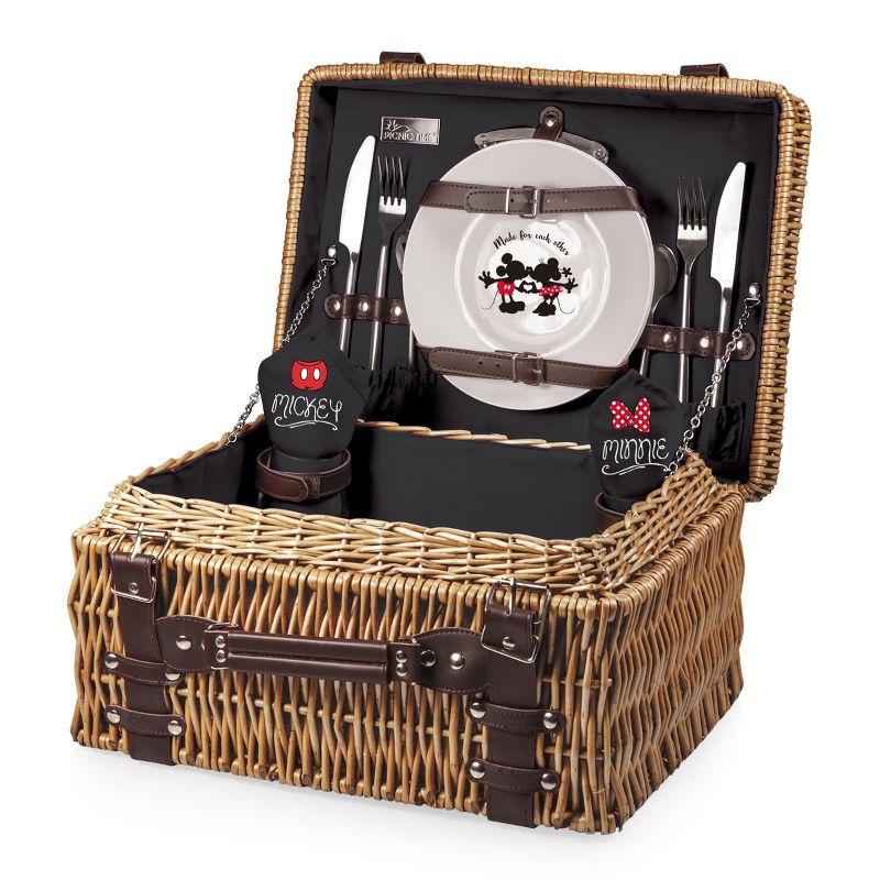 Disney Mickey & Minnie Mouse Champion Picnic Basket by Picnic Time - Black, 2 of 4