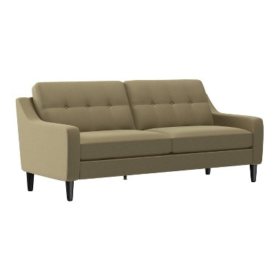 Roadster Scooped Arm Sofa Linen Barley Tan - Handy Living