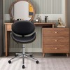 Costway Adjustable Leather Office Chair Swivel Bentwood Desk Chair w/Curved Seat - 3 of 4